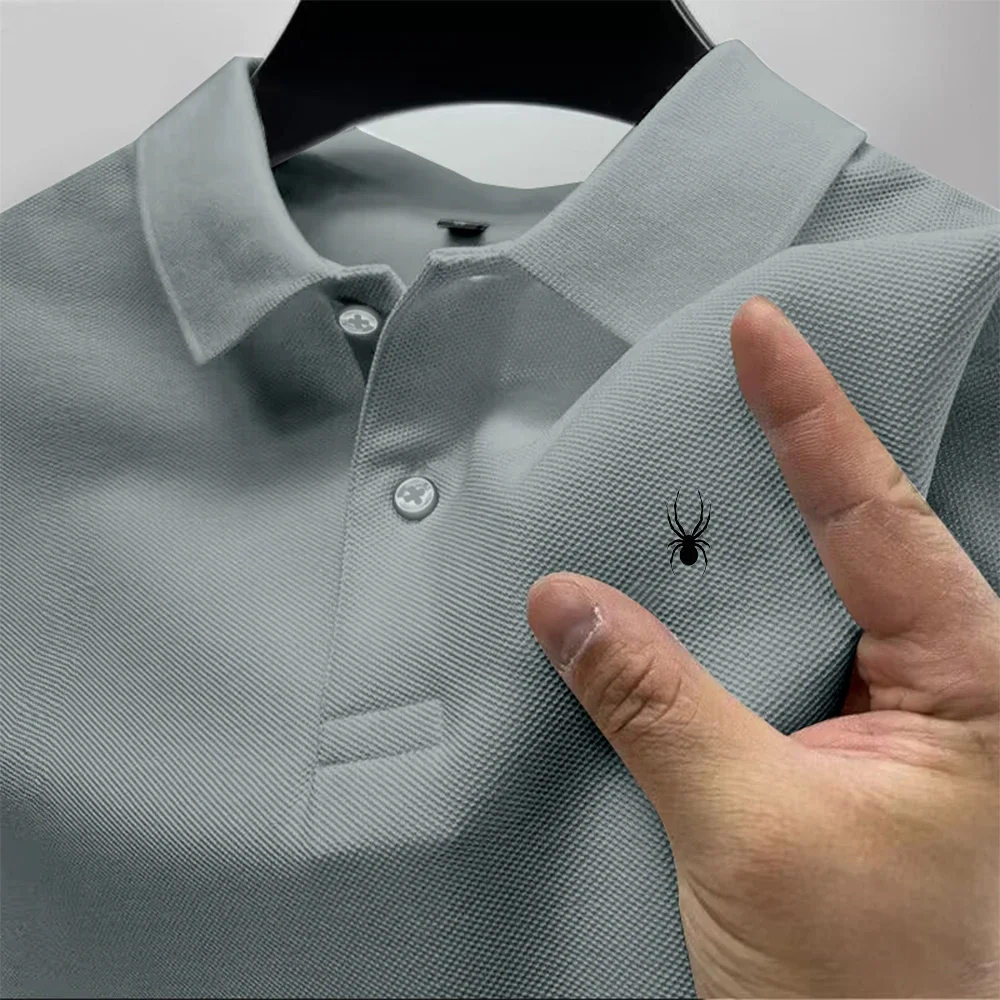 2026 Hot Sale Men's Summer Casual Breathable Comfortable Polo Shirt Men's Solid Color High Quality Short Sleeve T-Shirt 