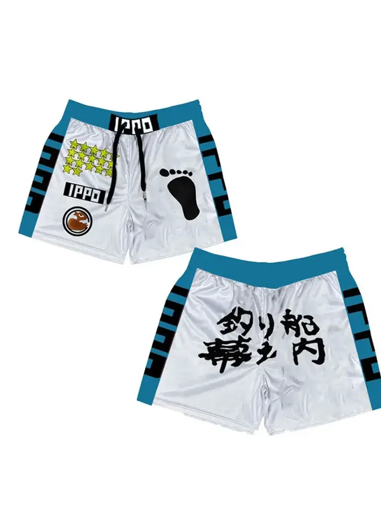 Anime Hajime No Ippo Shorts Summer Gyms Quick Drying Sport IPPO Shorts Fitness Exercise Beach Breathable Jogger Casual Shorts