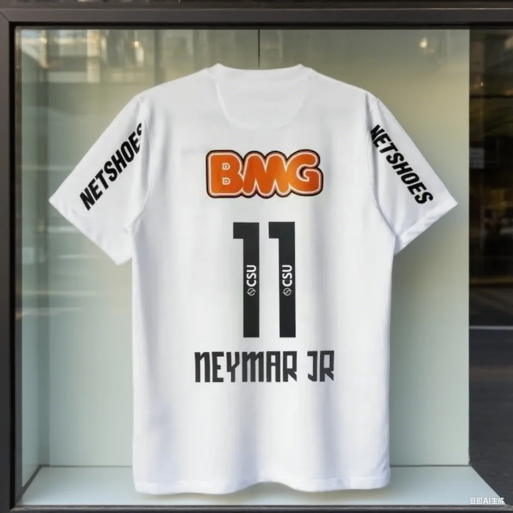 Classic Vintage 11-12 Santossi Family Cotton Football Jerseys Vintage Little Neymar Football Adults Men Women's Kids Wear Shirts