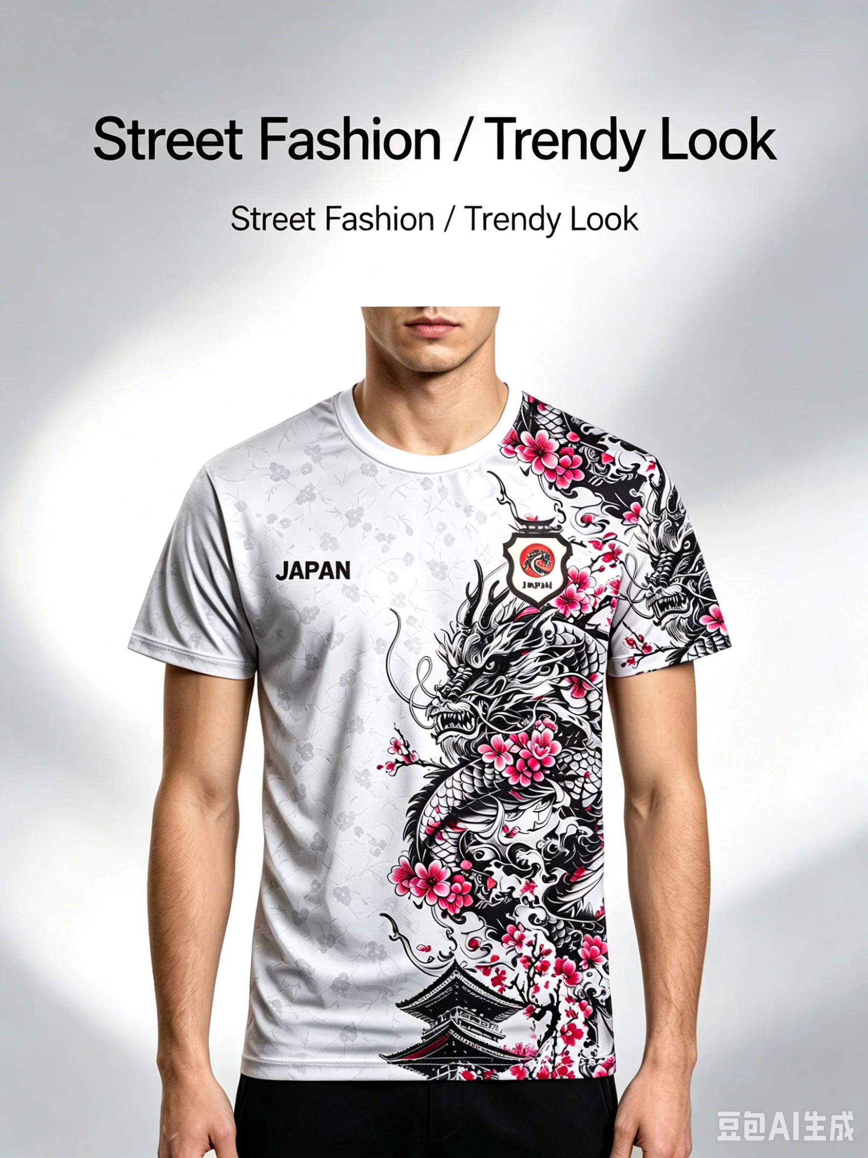 Japanese Style Soccer Jersey With Logo Design Breathable Quick-Dry For Sports Youths Japanese Culture Lovers Perfect Sports Gift