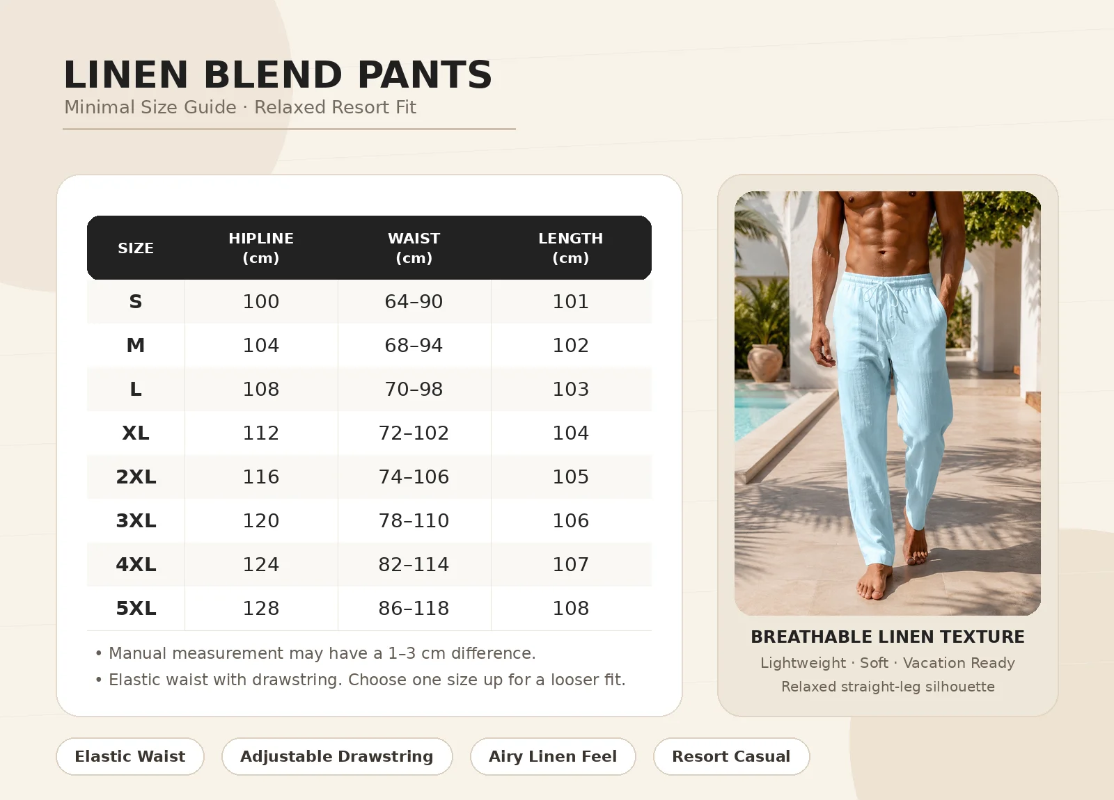 Summer Men Pure Cotton Linen Pants Lightweight Breathable Loose Drawstring Solid Color Beach Casual Long Trousers M-4XL