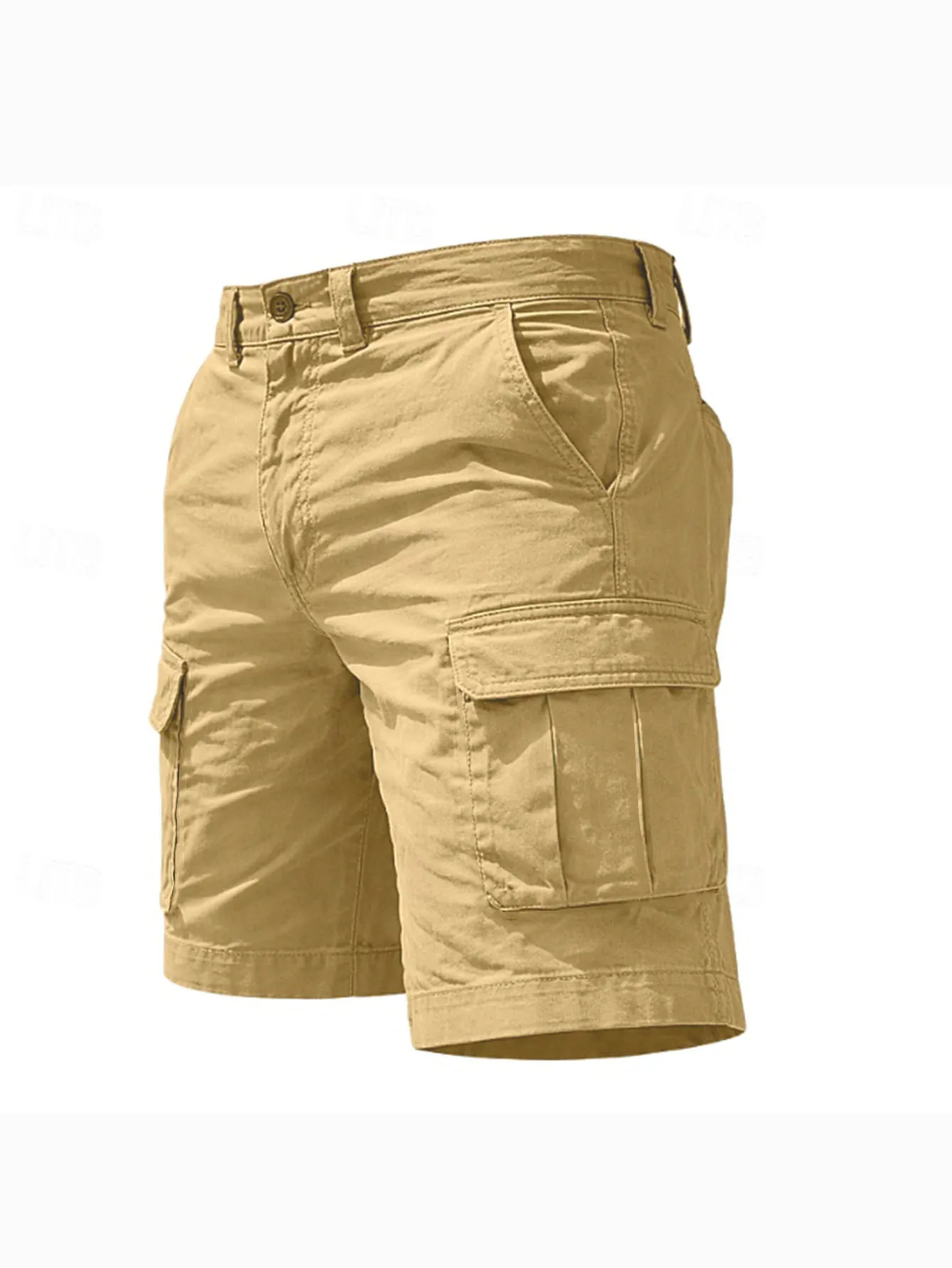Summer Casual Cargo Shorts Men's Jogging Climbing Sports Short Elastic Waist Solid Color Male Jogger Work Hiking Shorts