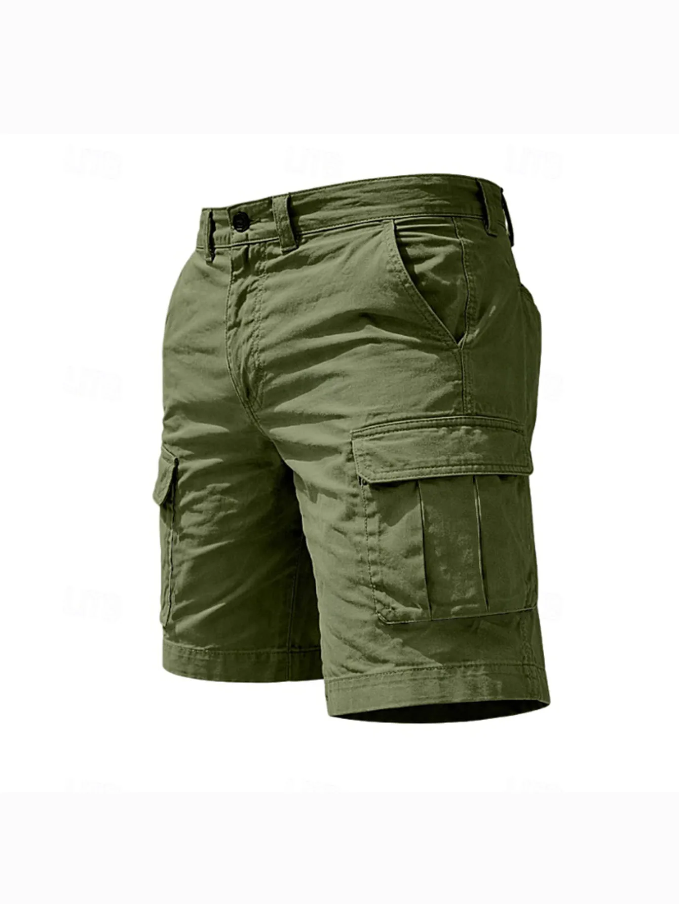 Summer Casual Cargo Shorts Men's Jogging Climbing Sports Short Elastic Waist Solid Color Male Jogger Work Hiking Shorts