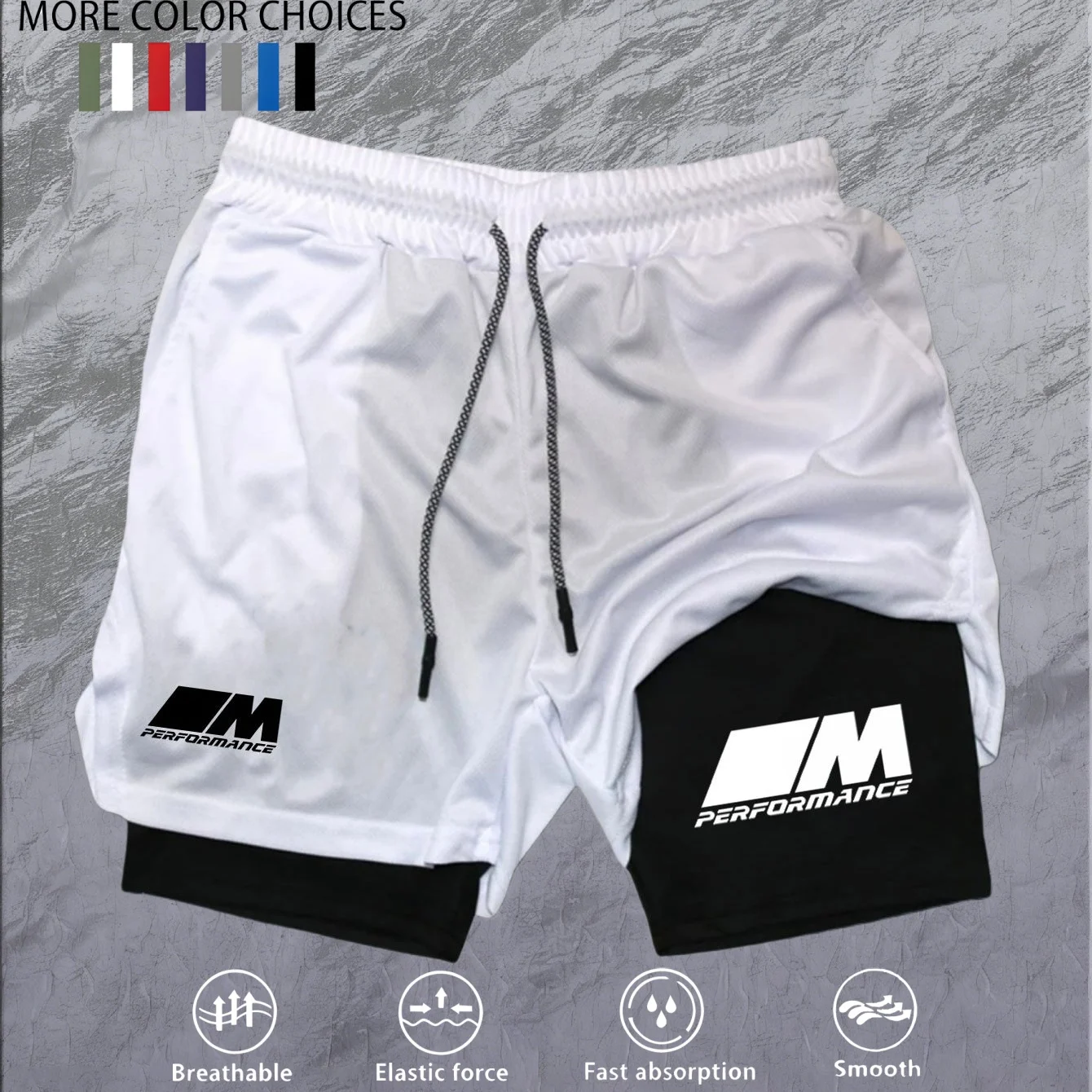 2026New Men's Fitness Training Shorts Summer 2 In 1 Quick Dry Gym Beach Running Double-deck Shorts Outdoor Sportswear Men shorts