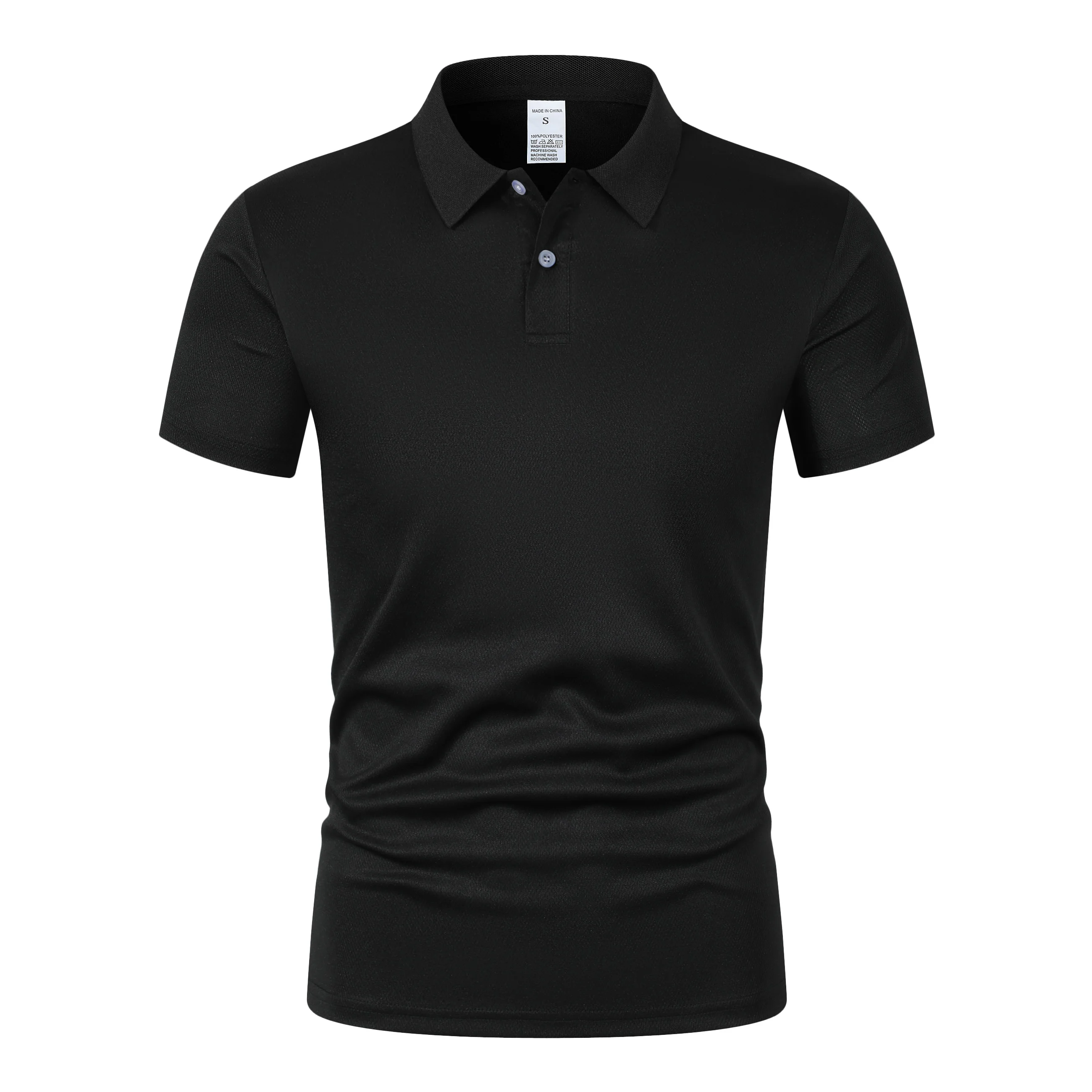Solid color polo shirt ultra-light men's quick-drying breathable sweat-wicking shirt suitable for fitness gym and running