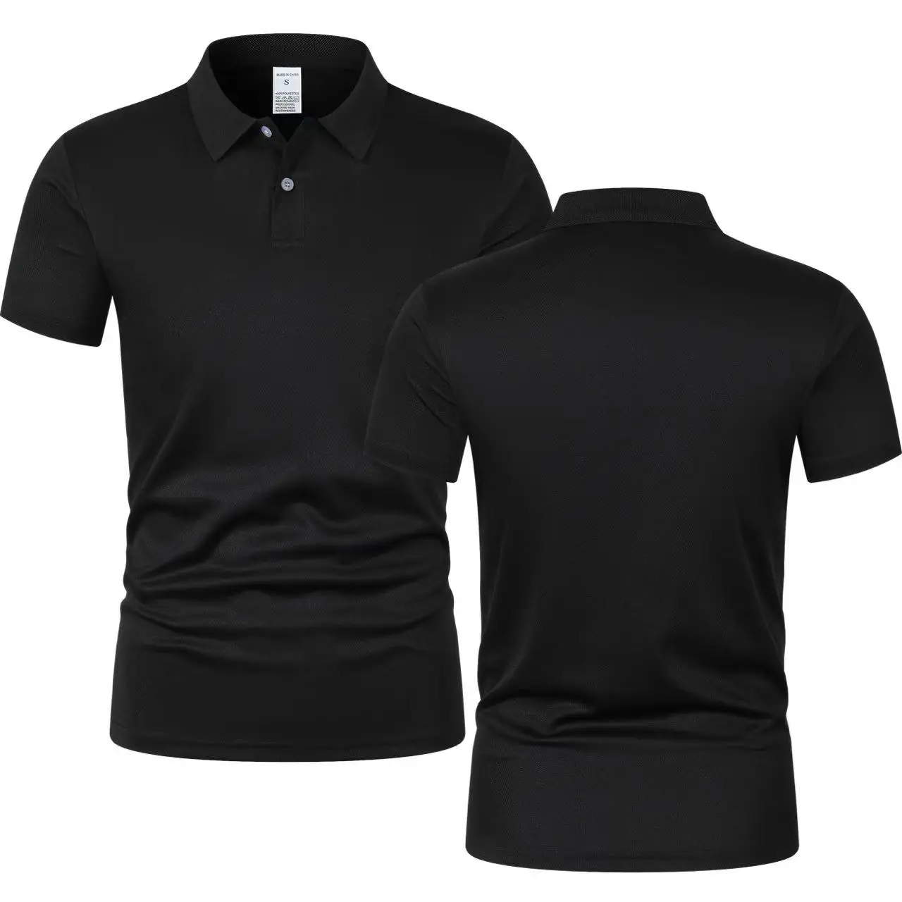 Solid color polo shirt ultra-light men's quick-drying breathable sweat-wicking shirt suitable for fitness gym and running