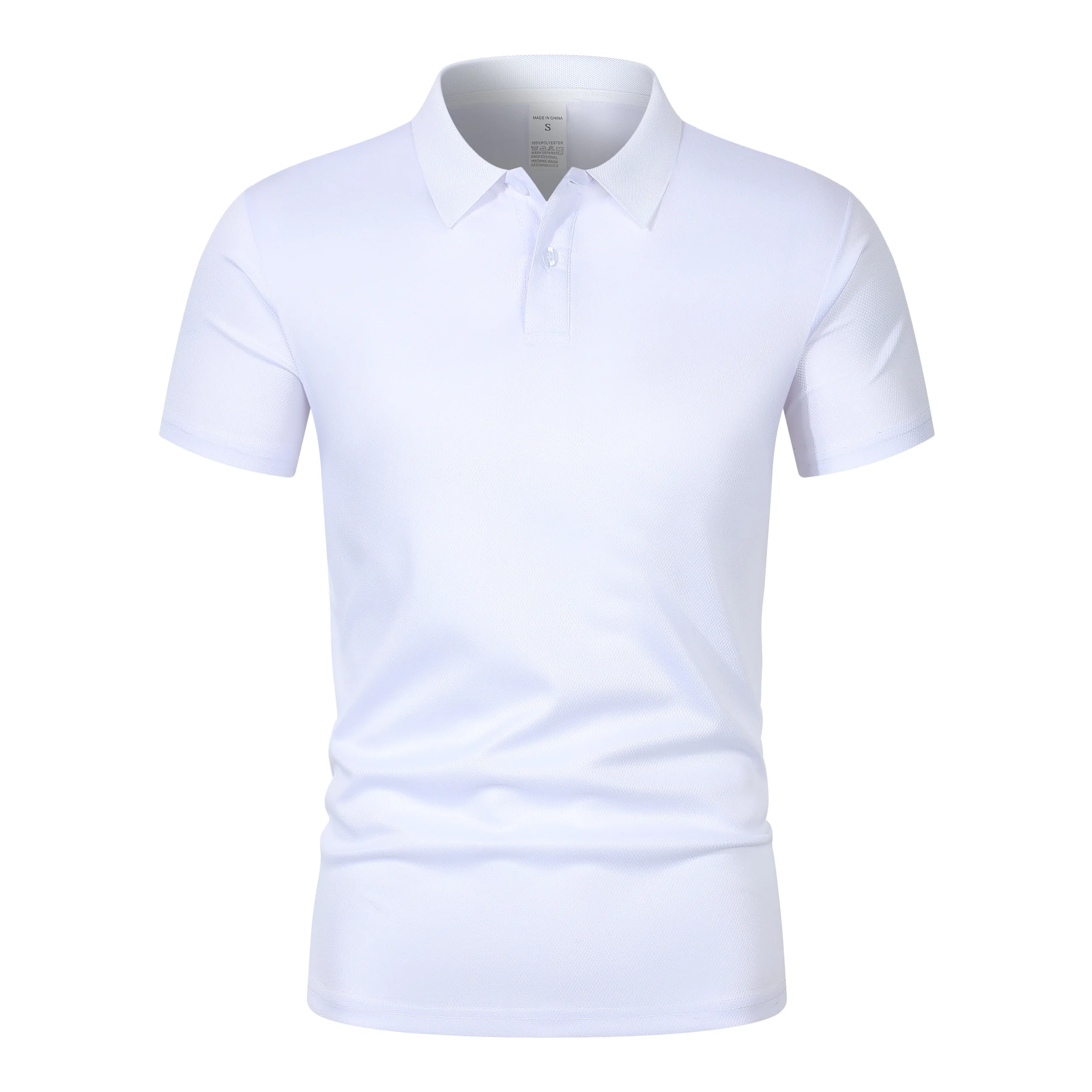 Solid color polo shirt ultra-light men's quick-drying breathable sweat-wicking shirt suitable for fitness gym and running