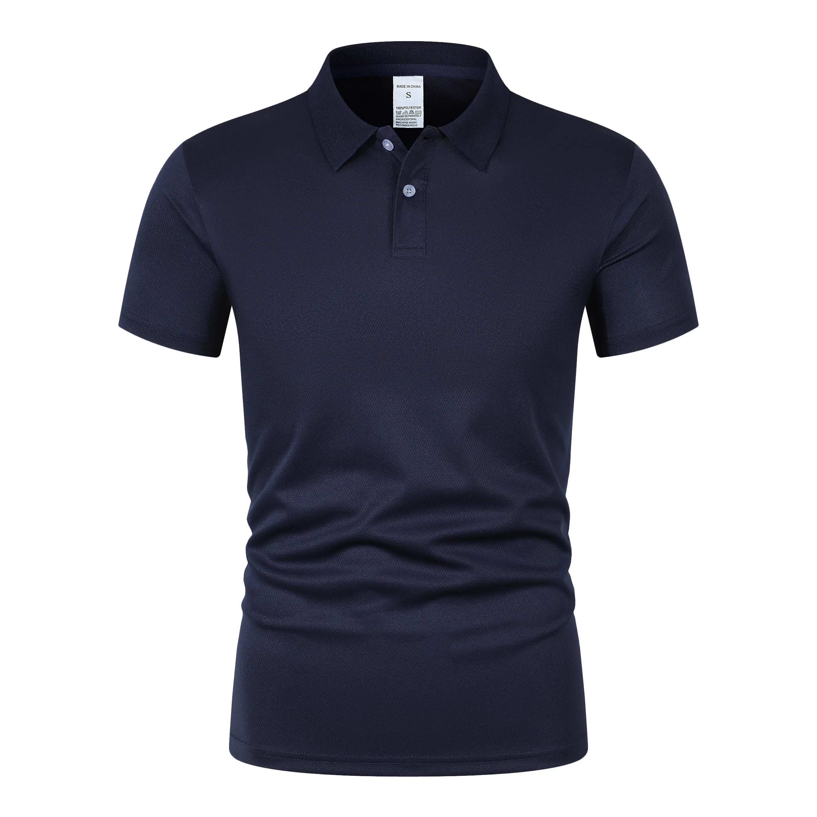 Solid color polo shirt ultra-light men's quick-drying breathable sweat-wicking shirt suitable for fitness gym and running