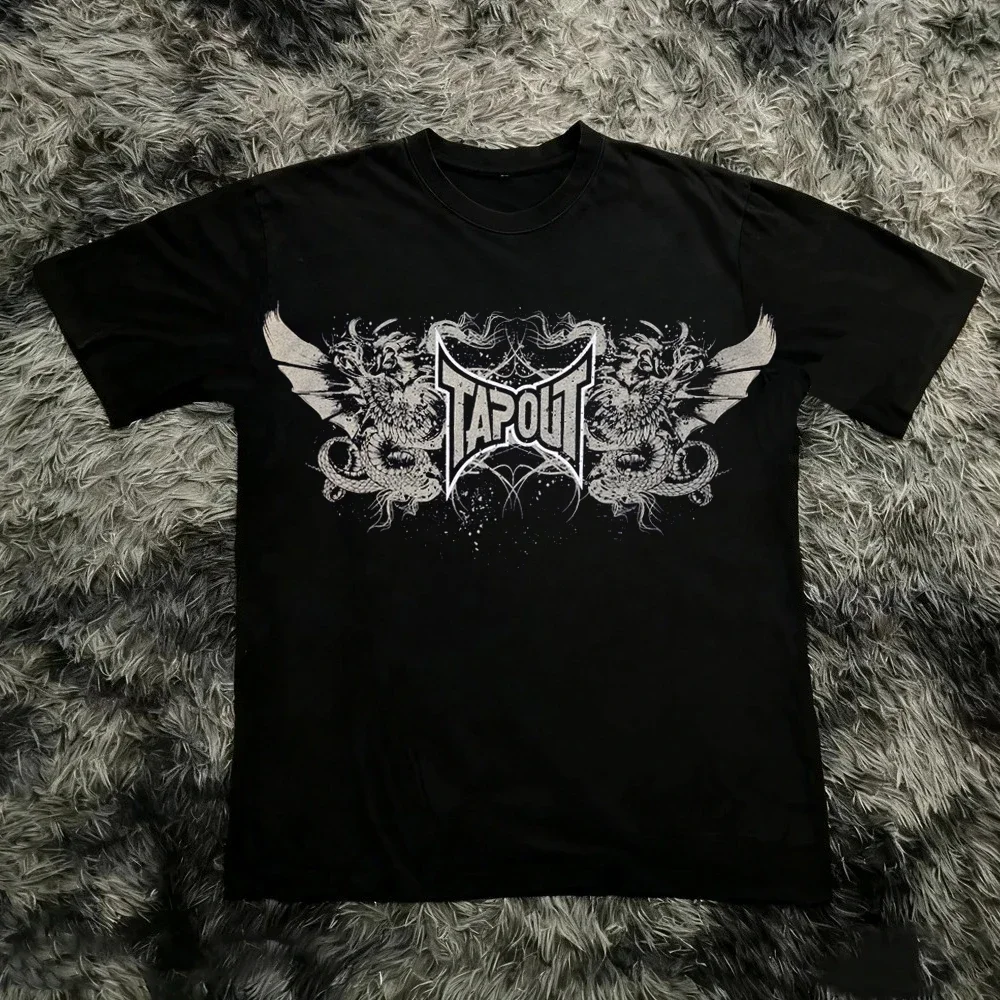 Vintage Y2K Tapout T Shirt Men Women Summer Graphic Print T-shirt USA Y2K 90s Tee Fashion Gothic Streetwear Summer Tee Tops