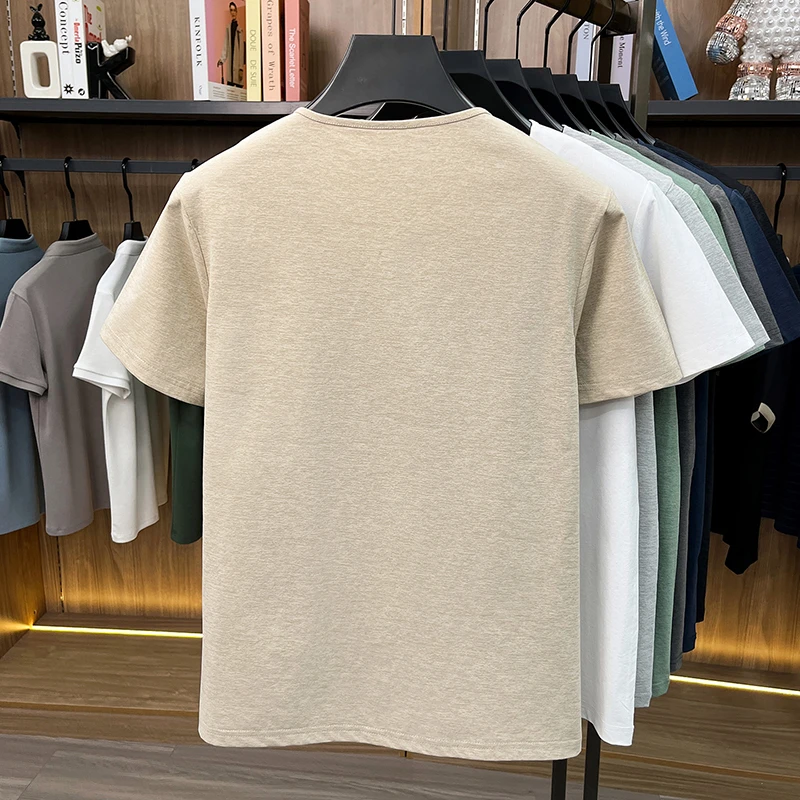 Mens Breathable Short Sleeve V Neck T Shirt Comfortable Fabric For All Day Comfort Casual Style And Everyday Wear