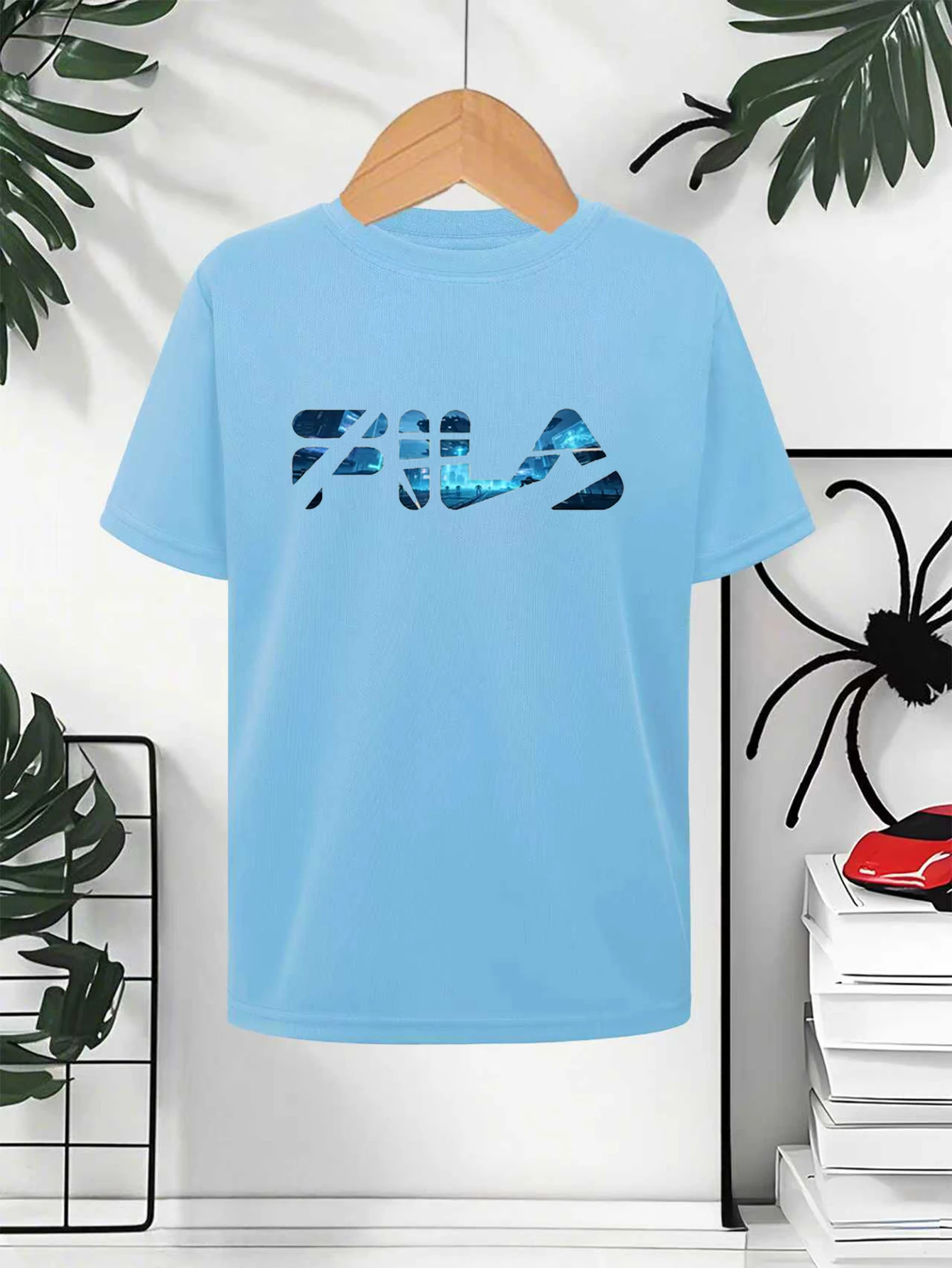 2D printed men's loose summer T-shirt, printed round neck casual tight T-shirt, short sleeved T-shirt