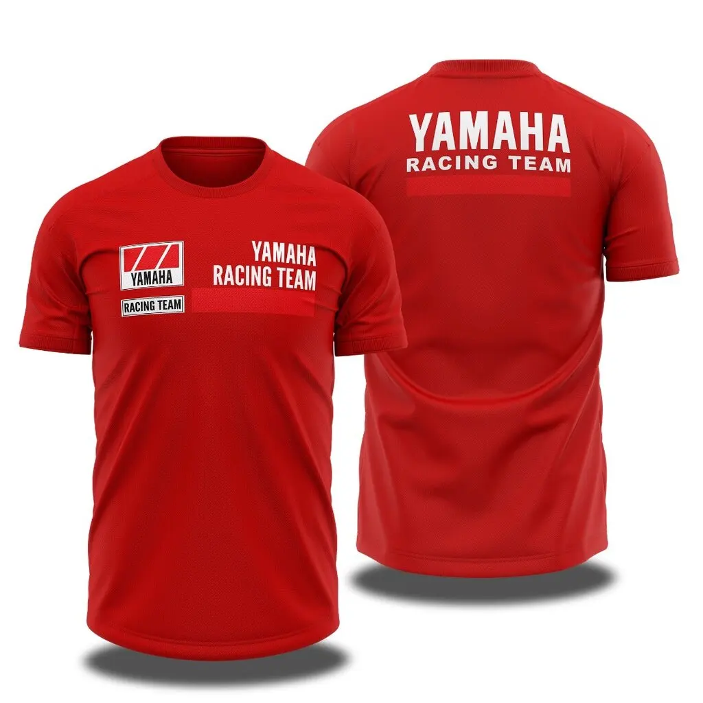 2026 Summer YAMAHA Racing Team New Short-Sleeve Shirt Men's Motorcycle Riding Jersey Loose Breathable and Quick-Drying Design