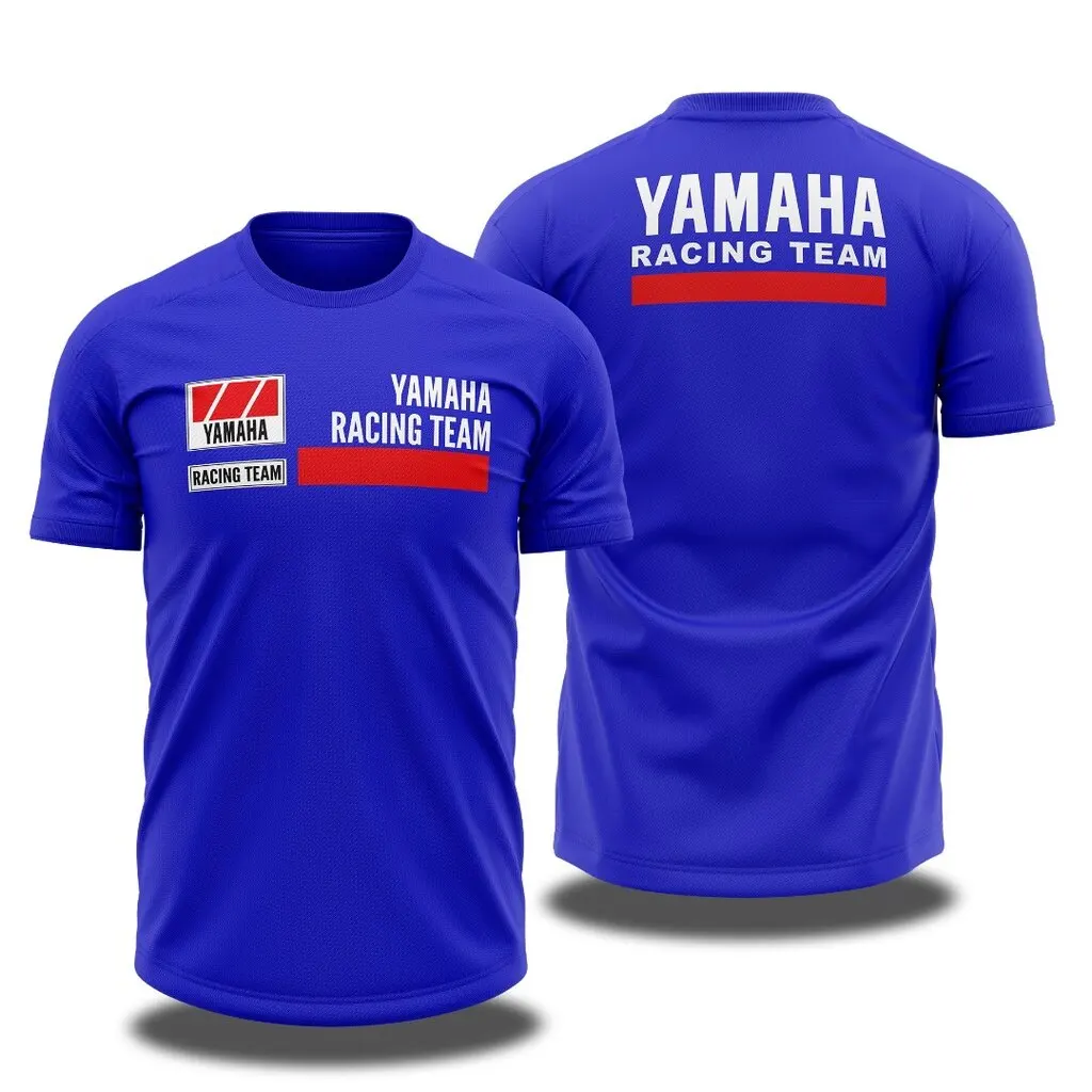 2026 Summer YAMAHA Racing Team New Short-Sleeve Shirt Men's Motorcycle Riding Jersey Loose Breathable and Quick-Drying Design