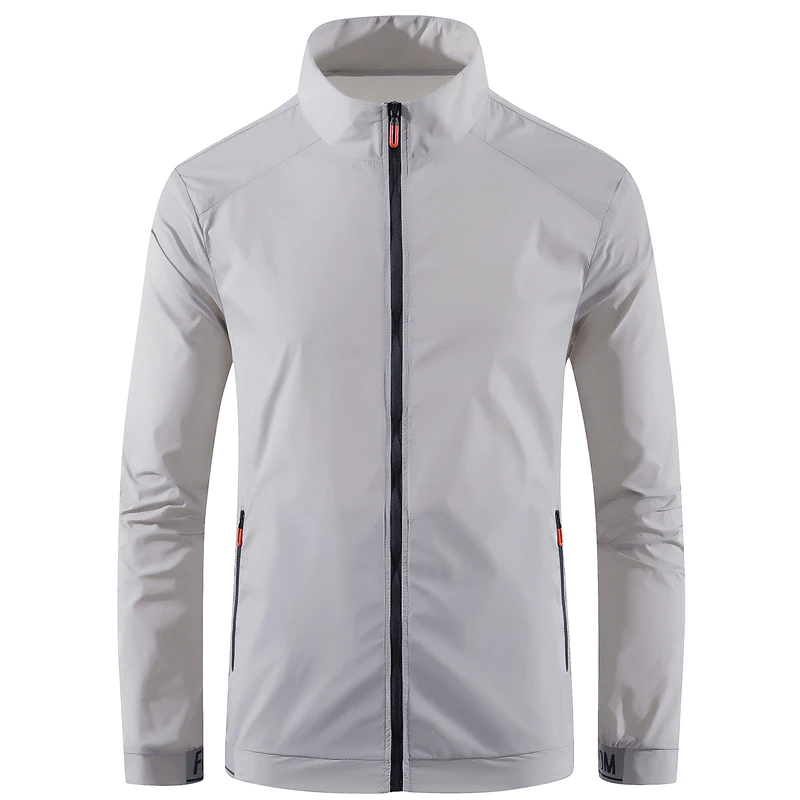Men's sun protection clothes for summer ultra-thin breathable ice silk trendy fashion UV resistant air conditioning jacket jacke