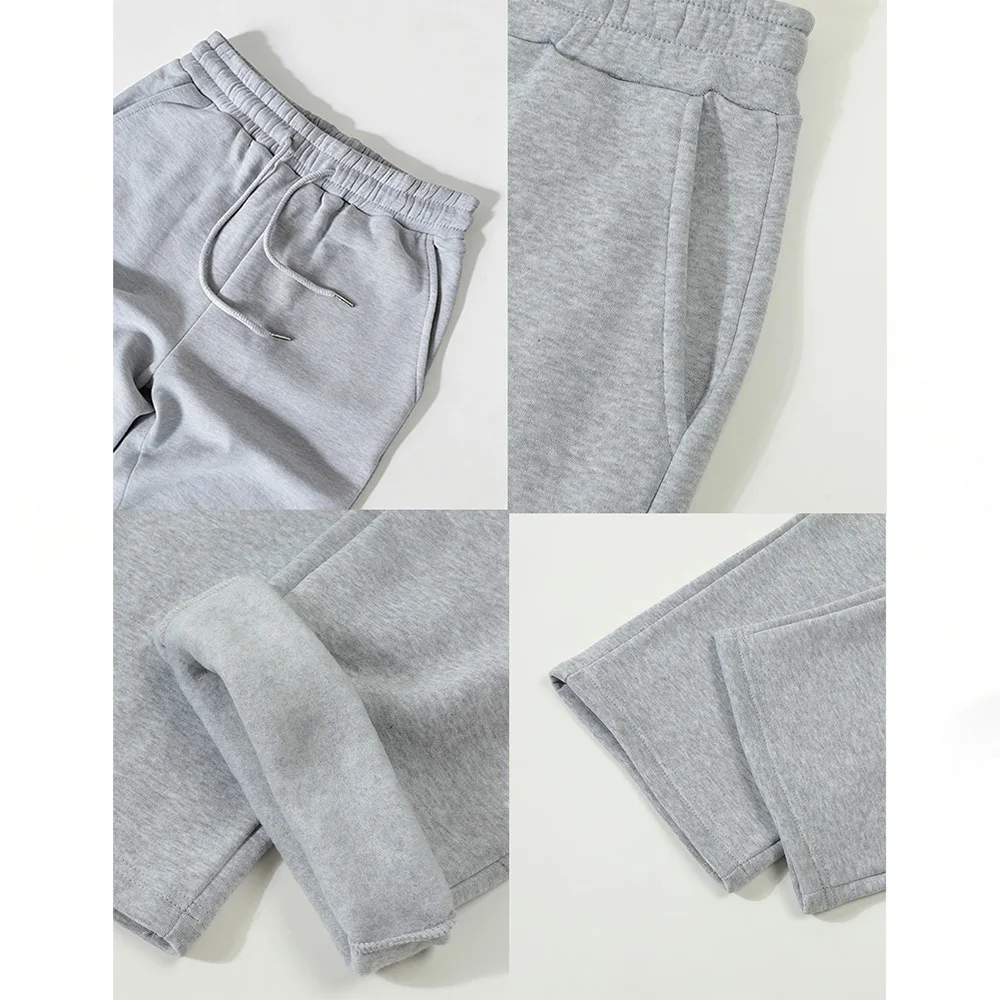 Mens Sweatpants Straight Fit Joggers for Sports and Streetwear Loose Oversized Casual Pant Drawstring Multi-pocket Men Long Pant