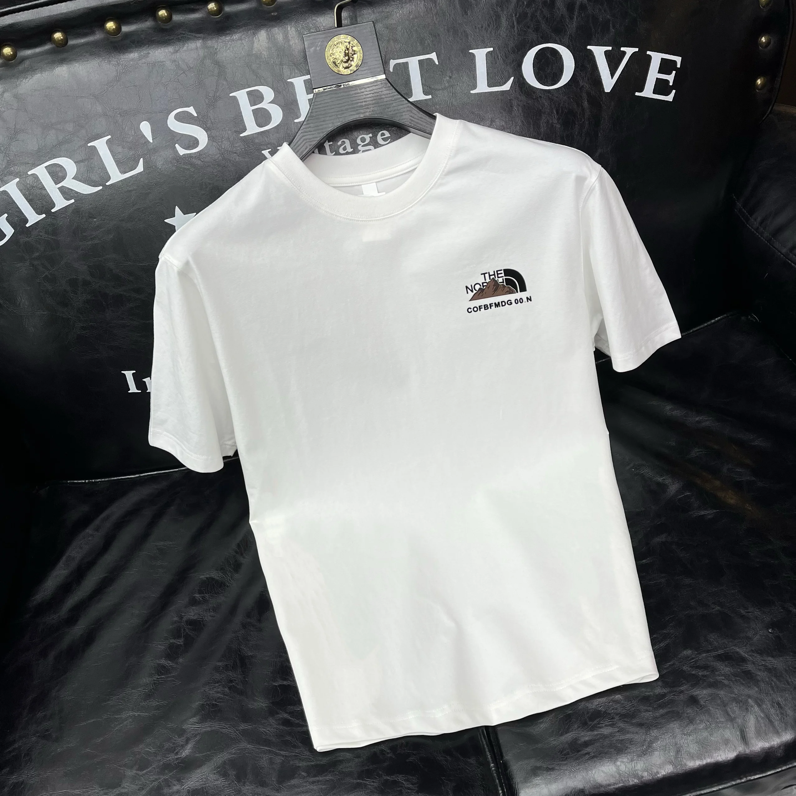 new style 100% cotton Men's High-end Printed Short-sleeved T-shirt Fashion Brand New Summer Round Neck Men's T-shirt
