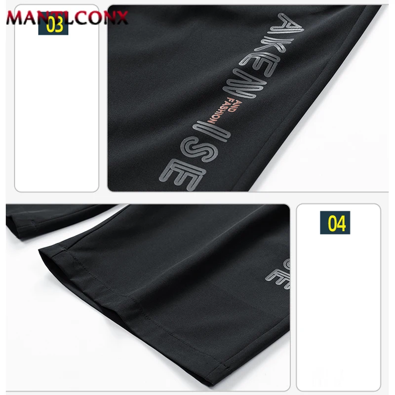Fashion Sports Shorts Men New Comfortable Elastic Waist Shorts Male Breathable Quick Dry Men's Short Pants Men Bottom Black XXXL