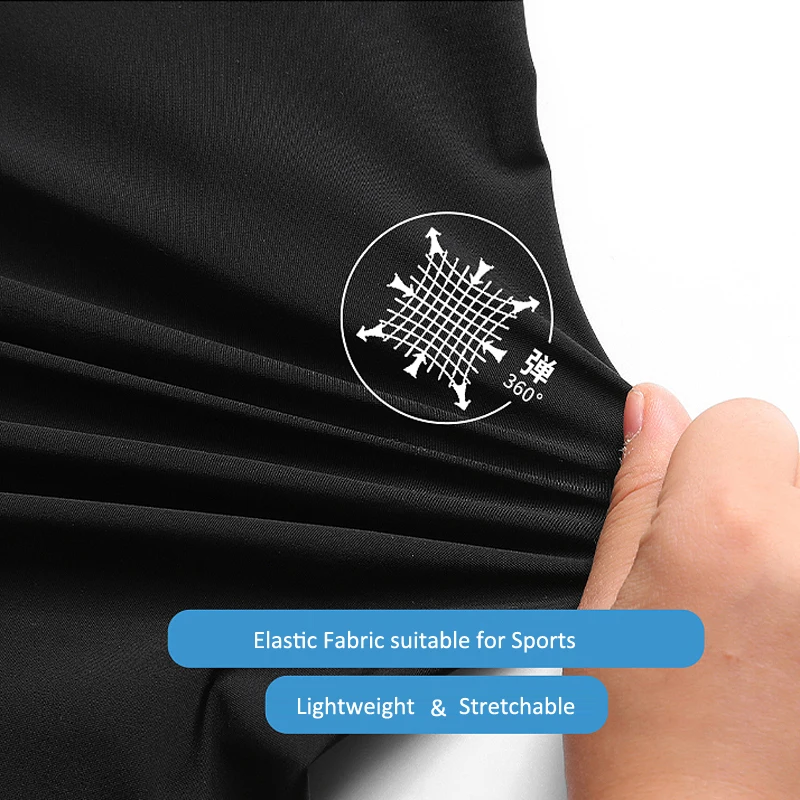 Fashion Sports Shorts Men New Comfortable Elastic Waist Shorts Male Breathable Quick Dry Men's Short Pants Men Bottom Black XXXL
