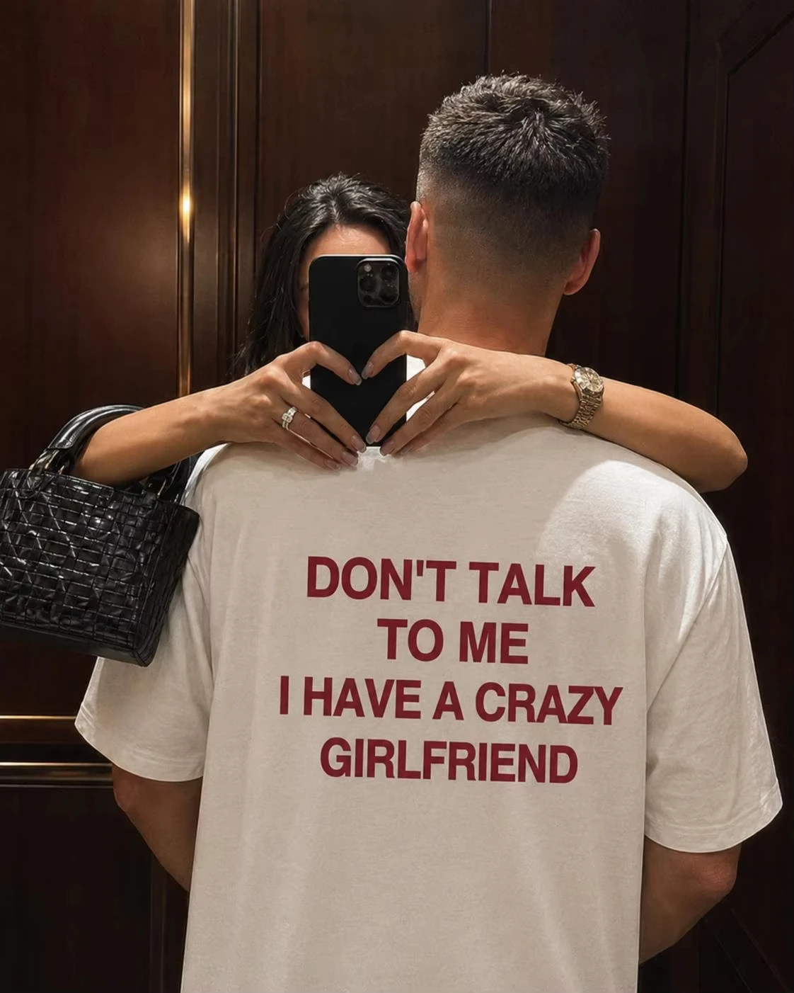 Funny Don’t Talk To Me I Have A Crazy Girlfriend Printed T-shirt Men Women Cotton T-shirt Men's T-shirts 2026 New Men's Clothing