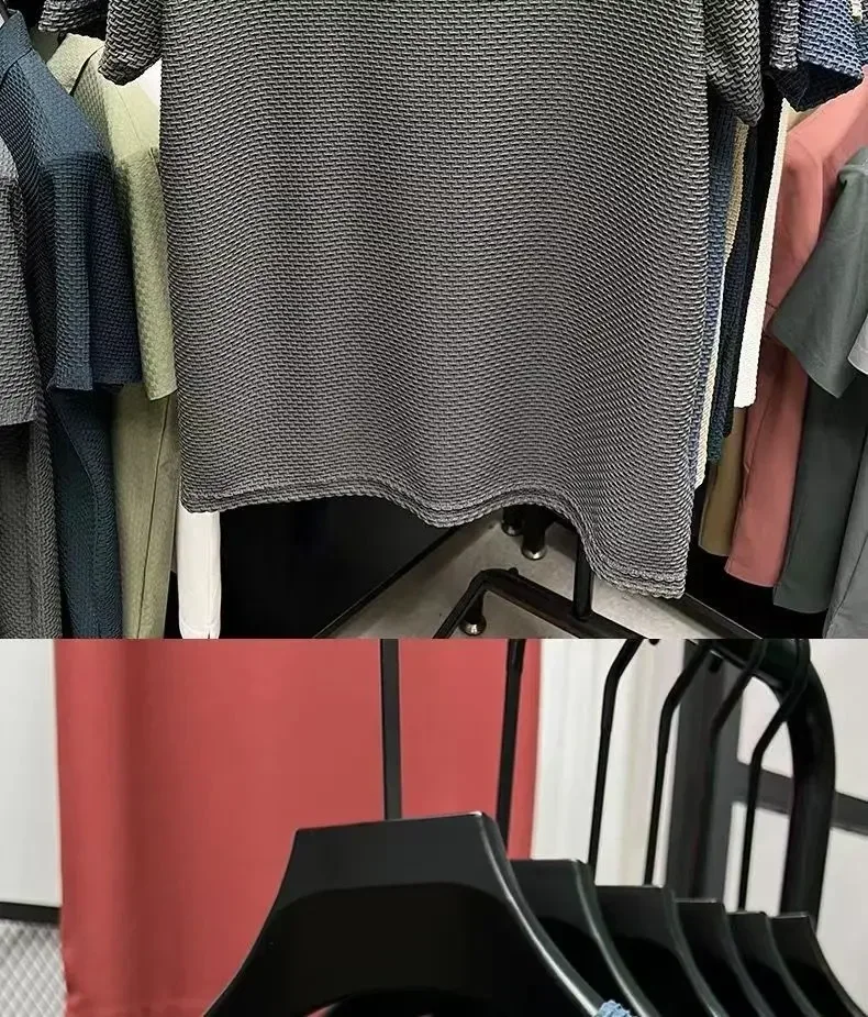Ice Silk Mesh T-shirt Men's Short Sleeve Round Neck Tshirt Man Summer Half Sleeve Men Thin Solid Color Sports Tees Tops