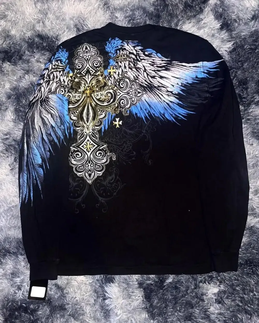 Fashionable Men's Autumn Personalized Skull Letter Print Micro Elastic Comfortable Long-Sleeved T-Shirt Outdoor Street Style Top