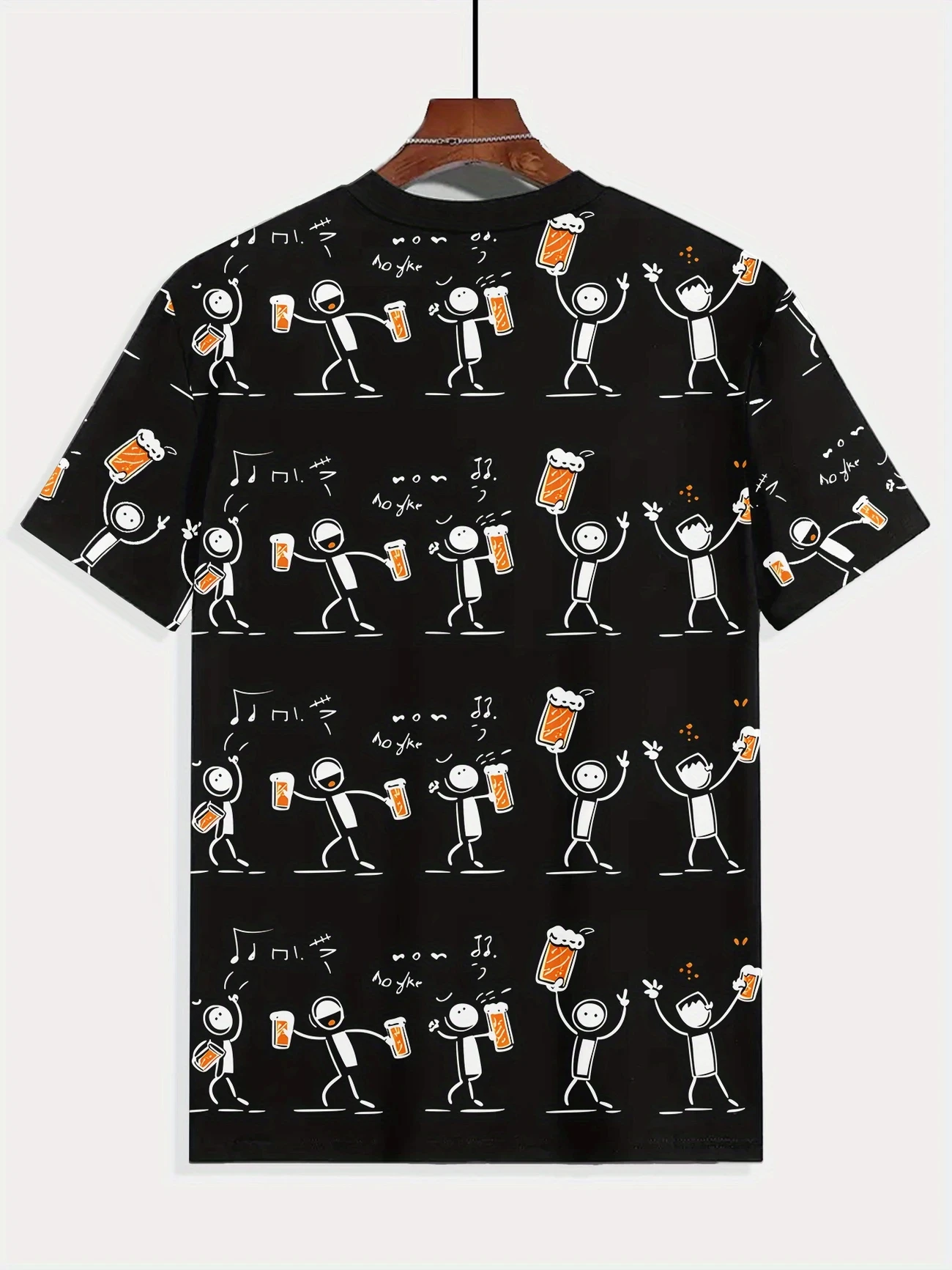 Men's T-shirt Funny Printed Pattern Short Sleeve Summer Outdoor Fashion Round Neck Tops Men's Clothing Abstract Art New Summer