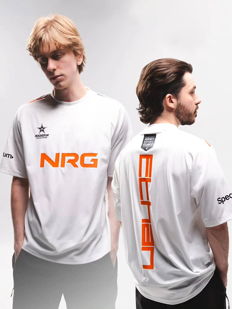 NRG Team 2026 White New Uniform T-shirt Fashion Esports Game Club Valorant Ethan Tops Men Streetwear Short Sleeved Crew Neck Tee