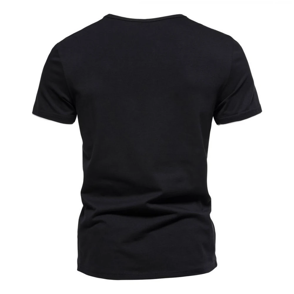 Mens Short Sleeve Henley Shirt Casual Summer V Neck T-Shirt Casual Slim Fit Basic Solid Color Loose Fitness Sport Breathable Top