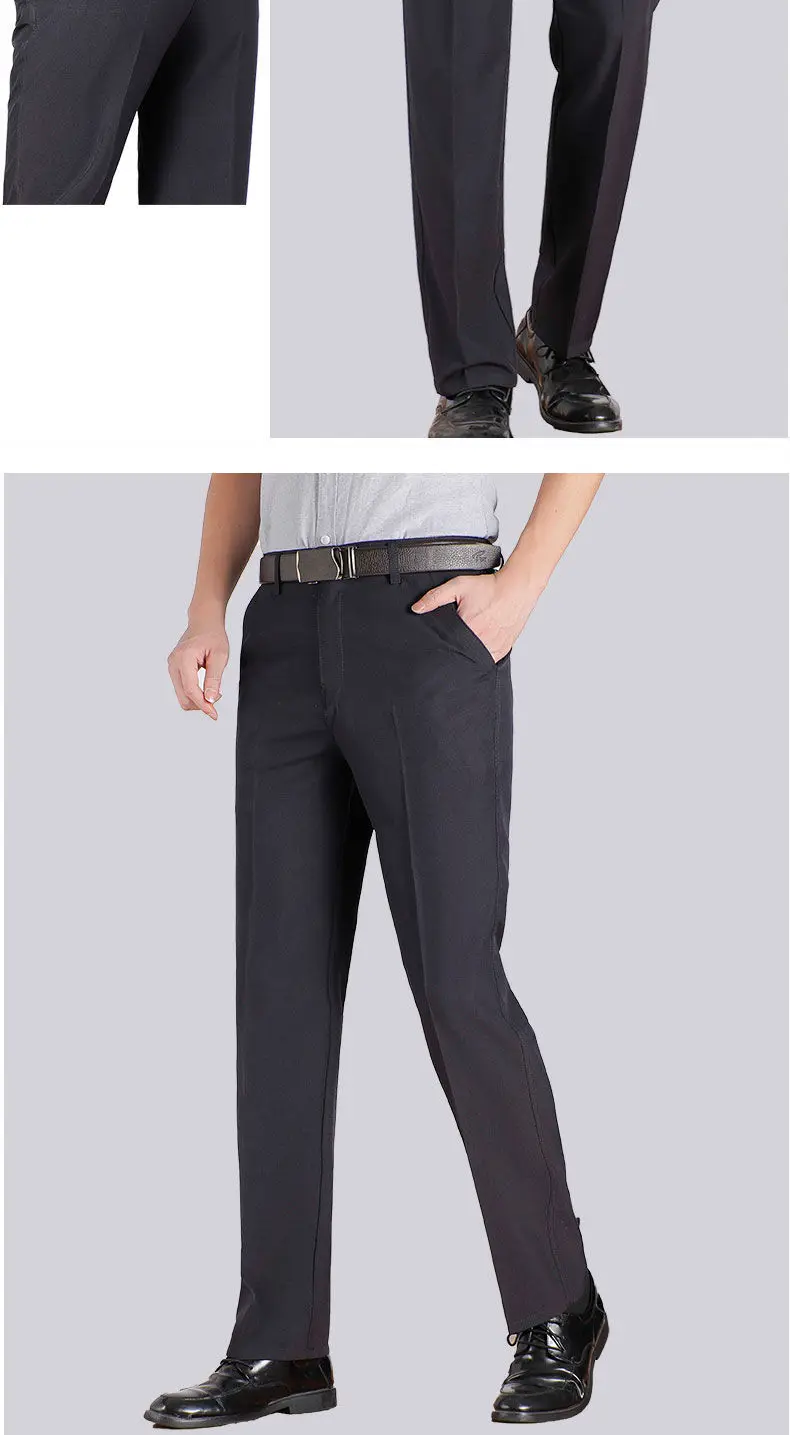 High Quality Men's Suit Pants Classic Summer Spring Pants High Waist Autumn Trousers Business Casual Pant Dropshipping Gozbkf