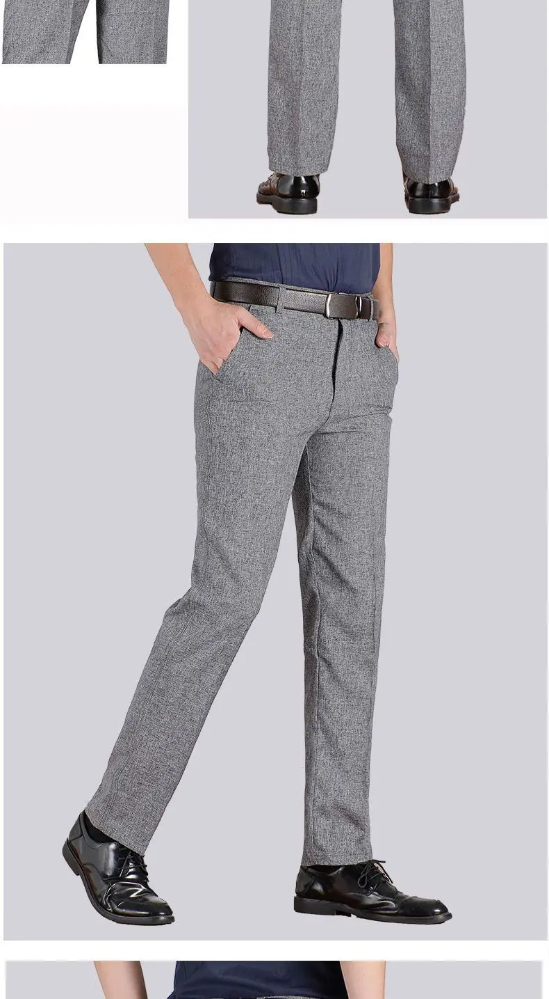 High Quality Men's Suit Pants Classic Summer Spring Pants High Waist Autumn Trousers Business Casual Pant Dropshipping Gozbkf