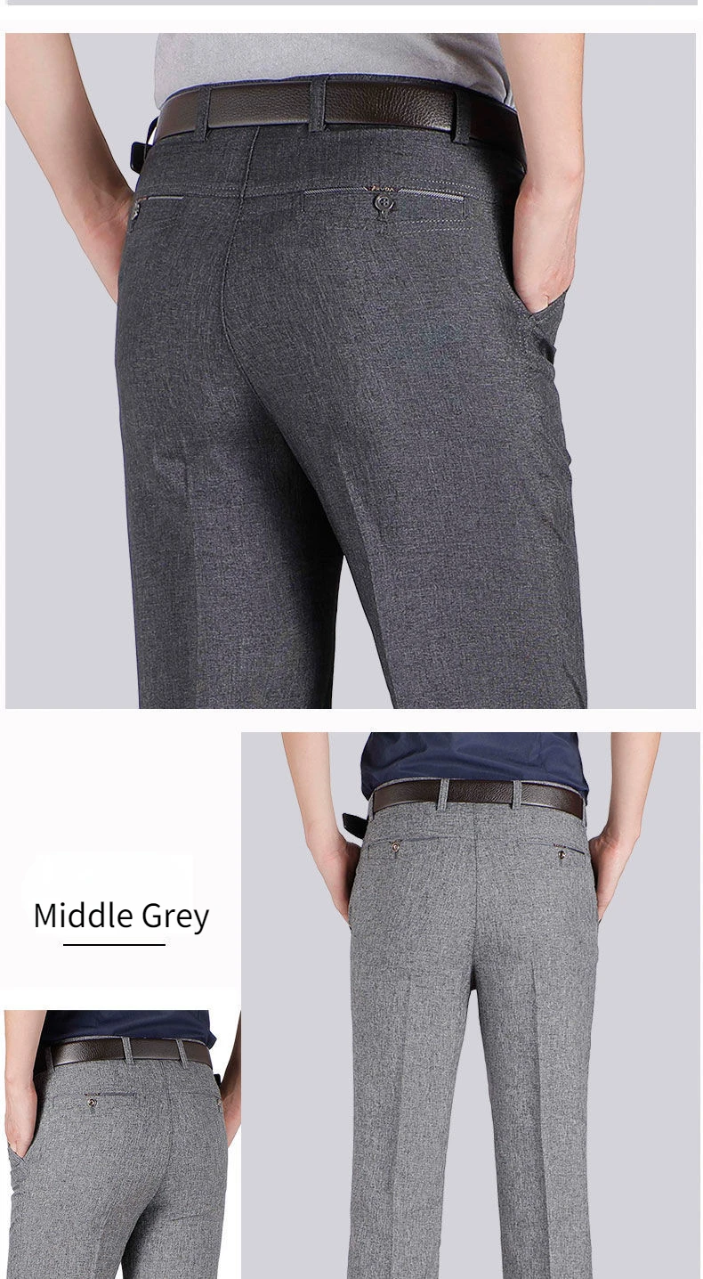 High Quality Men's Suit Pants Classic Summer Spring Pants High Waist Autumn Trousers Business Casual Pant Dropshipping Gozbkf