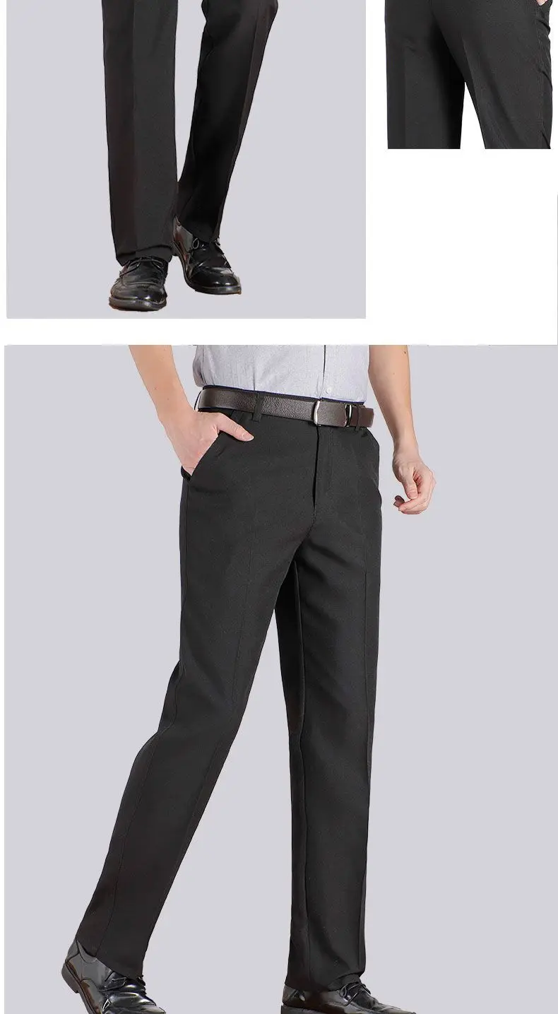 High Quality Men's Suit Pants Classic Summer Spring Pants High Waist Autumn Trousers Business Casual Pant Dropshipping Gozbkf