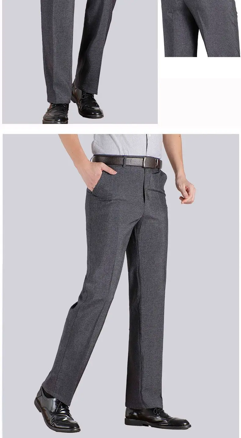 High Quality Men's Suit Pants Classic Summer Spring Pants High Waist Autumn Trousers Business Casual Pant Dropshipping Gozbkf