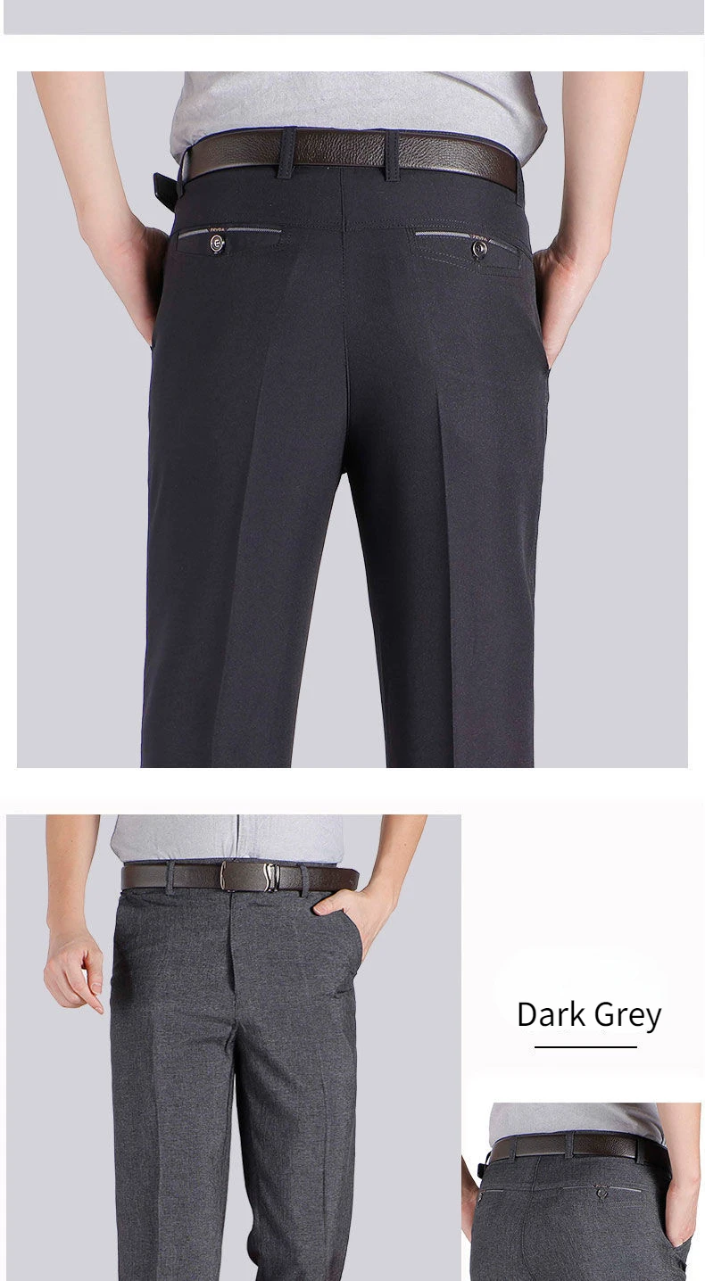 High Quality Men's Suit Pants Classic Summer Spring Pants High Waist Autumn Trousers Business Casual Pant Dropshipping Gozbkf