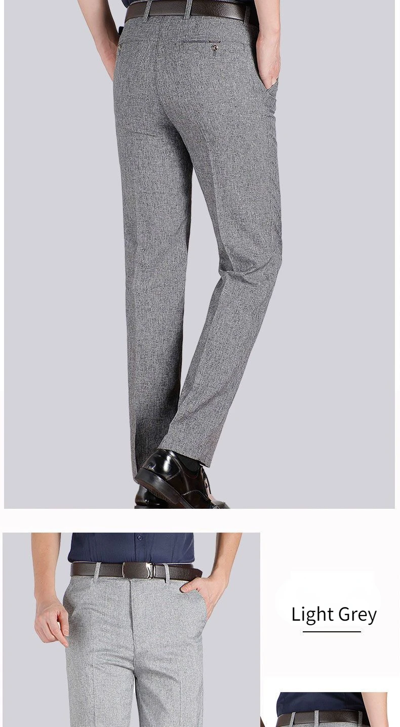 High Quality Men's Suit Pants Classic Summer Spring Pants High Waist Autumn Trousers Business Casual Pant Dropshipping Gozbkf