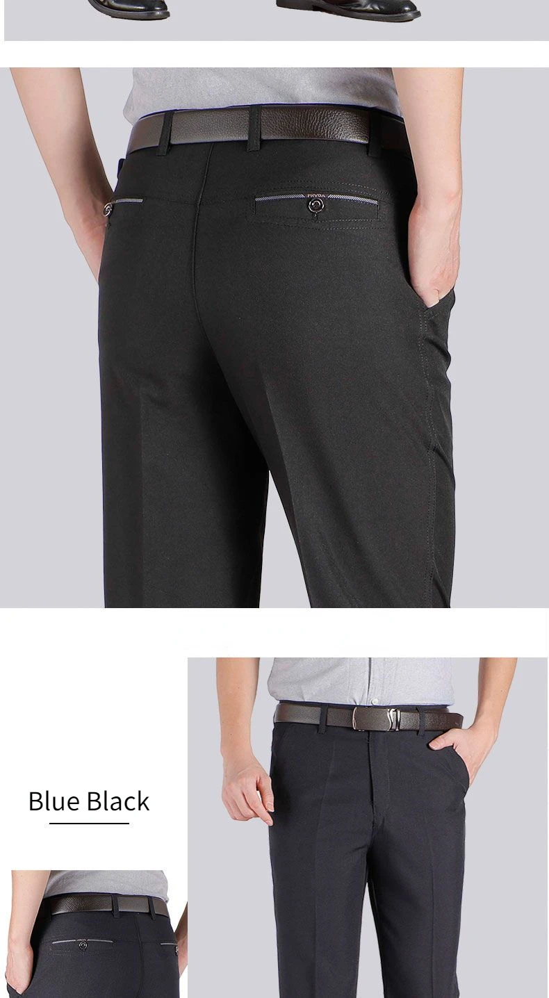 High Quality Men's Suit Pants Classic Summer Spring Pants High Waist Autumn Trousers Business Casual Pant Dropshipping Gozbkf