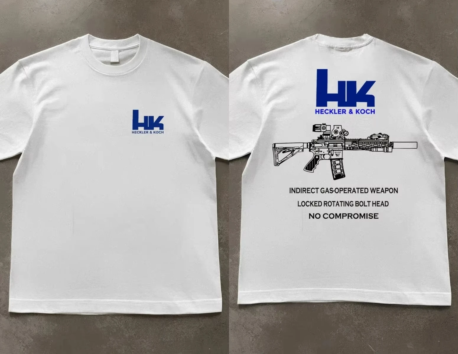 Unisex Tactical Rifle Blueprint Print T-Shirt Black Cotton Short Sleeve No Compromise Military Firearm Enthusiast Streetwear Tee