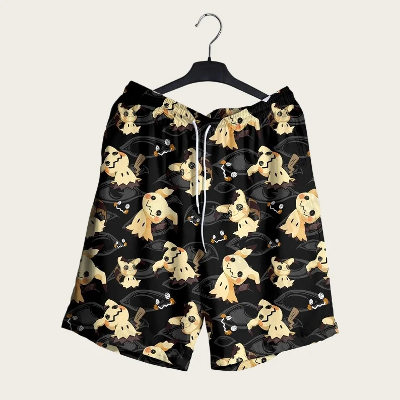 2026 Summer Hot Selling Pok ÉMon Men Women Hawaiian Shirt Shorts Two-piece Set Home Leisure Anime Pajamas T-shirt Short Set Gift