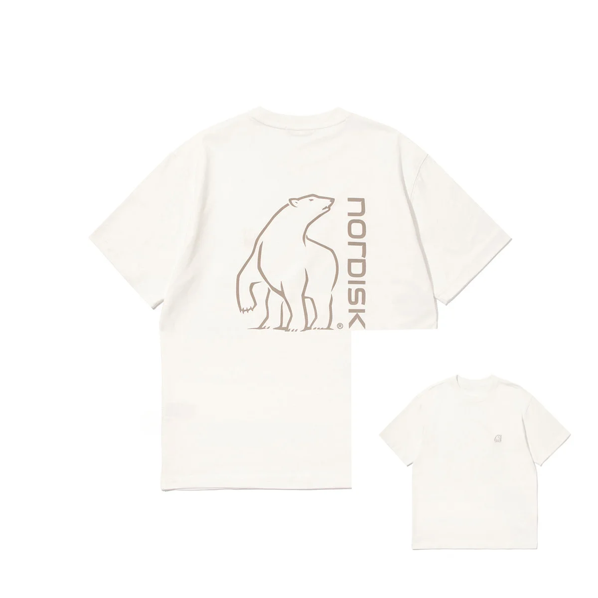 Big Polar Bear NORDISK Outdoor Fashion Casual T-shirt Cotton Graphic Tee Men's and Women's Summer T Shirt Streetwear