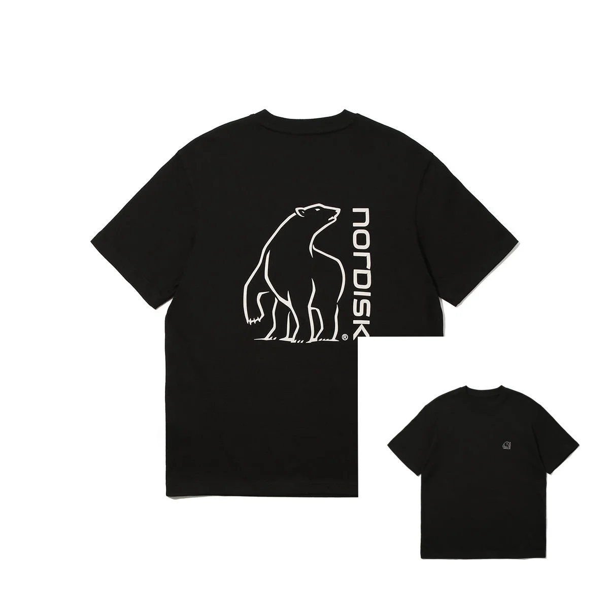 Big Polar Bear NORDISK Outdoor Fashion Casual T-shirt Cotton Graphic Tee Men's and Women's Summer T Shirt Streetwear