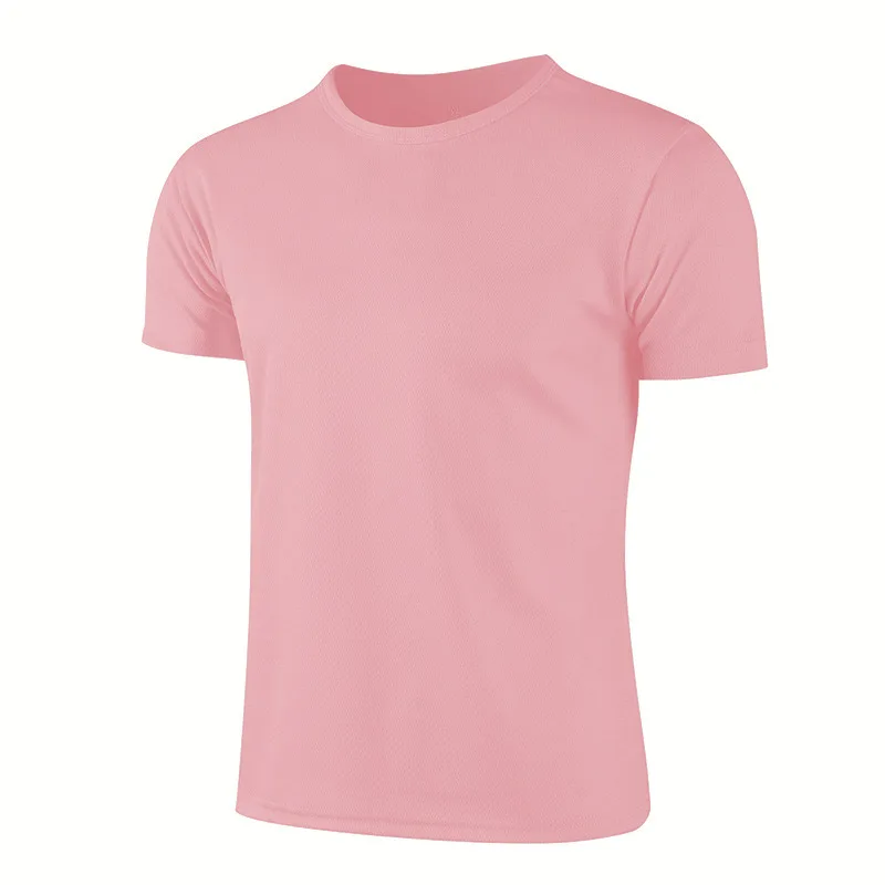 Quick-drying Round Neck Sport T-shirt Gym Jerseys Fitness Shirt Trainer Running T-shirt Men Breathable Sportswear Class Service