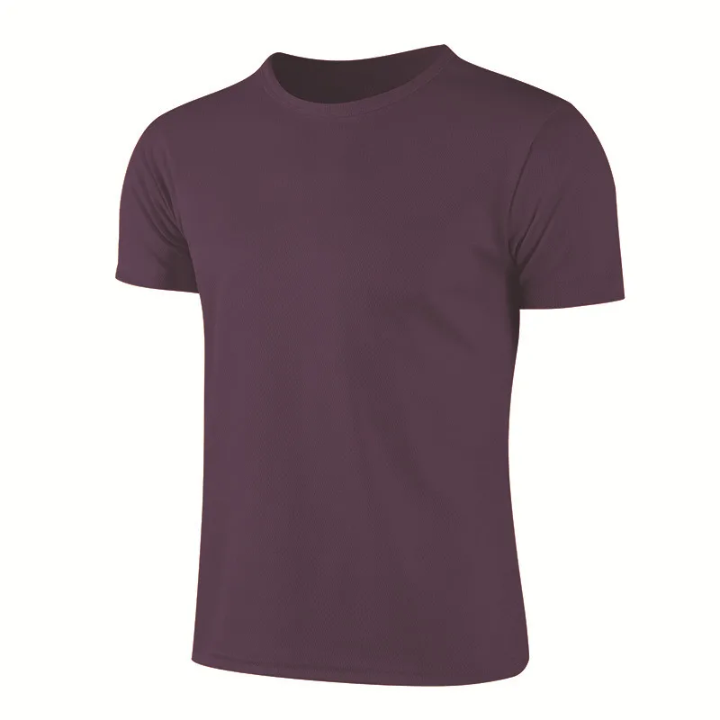 Quick-drying Round Neck Sport T-shirt Gym Jerseys Fitness Shirt Trainer Running T-shirt Men Breathable Sportswear Class Service
