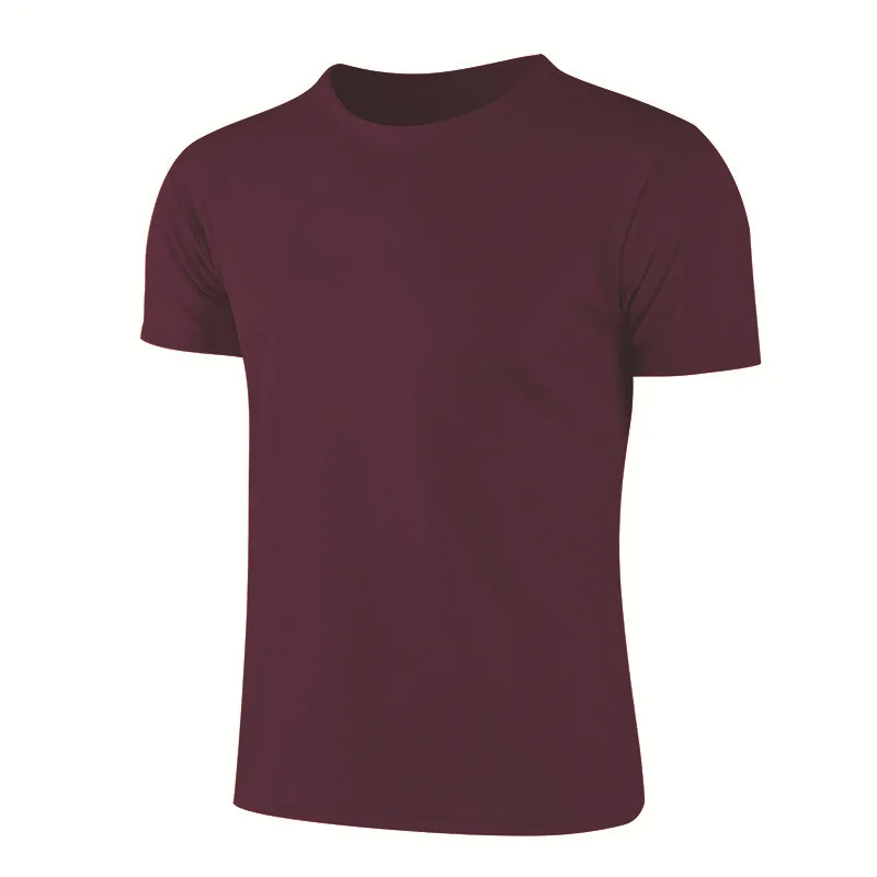 Quick-drying Round Neck Sport T-shirt Gym Jerseys Fitness Shirt Trainer Running T-shirt Men Breathable Sportswear Class Service
