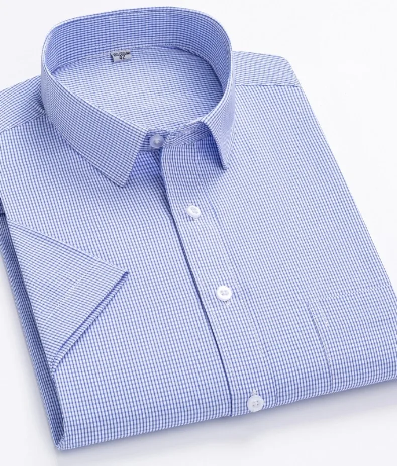 Summer thin men's business social short-sleeved shirt professional formal striped casual non-ironing breathable shirt slim fit