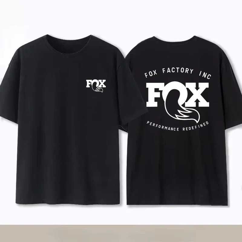 Summer Fox Racing Cross-country Mountain Bike Commemorative T-shirt High Quality Fashion Men Women Short Sleeve Round Neck Top