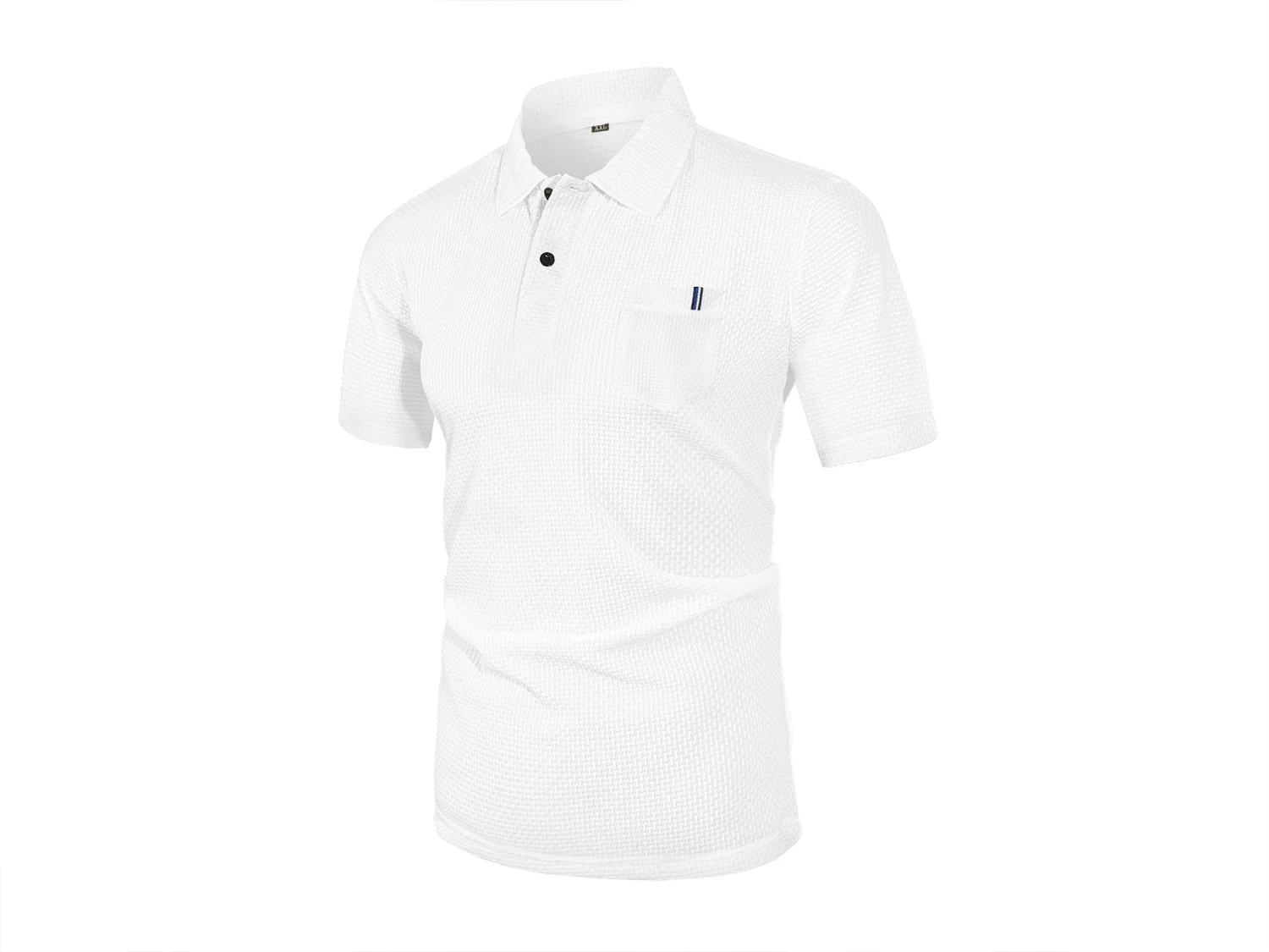 Summer ice silk lapel pocket POLO shirt, men's short-sleeved T-shirt, men's clothing top