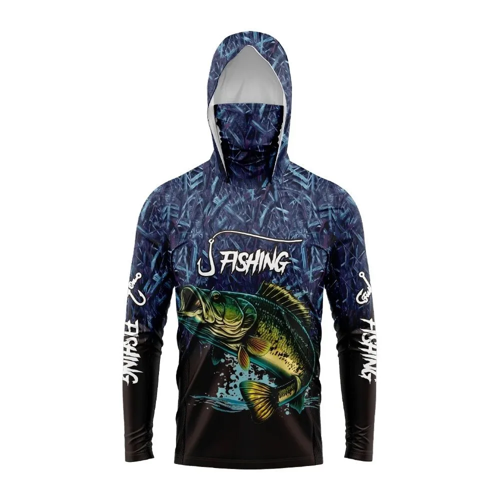 2026 Summer New Style Men's Long-Sleeved T-Shirt with 3D Fishing Pattern Print Casual Fashionable Sporty Comfortable Breathable