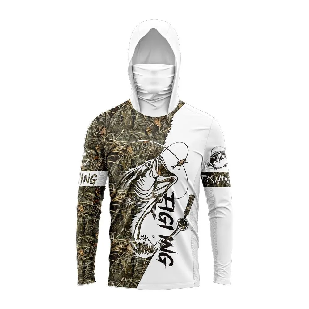 2026 Summer New Style Men's Long-Sleeved T-Shirt with 3D Fishing Pattern Print Casual Fashionable Sporty Comfortable Breathable