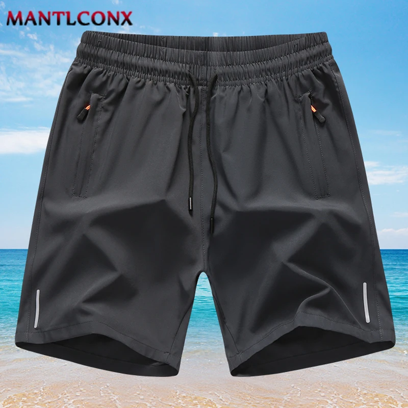 Newest Summer Shorts Men Gym Sport Running Fitness Workout Man Short Pants Breathable Quick-drying Drawstring Men's Shorts Black
