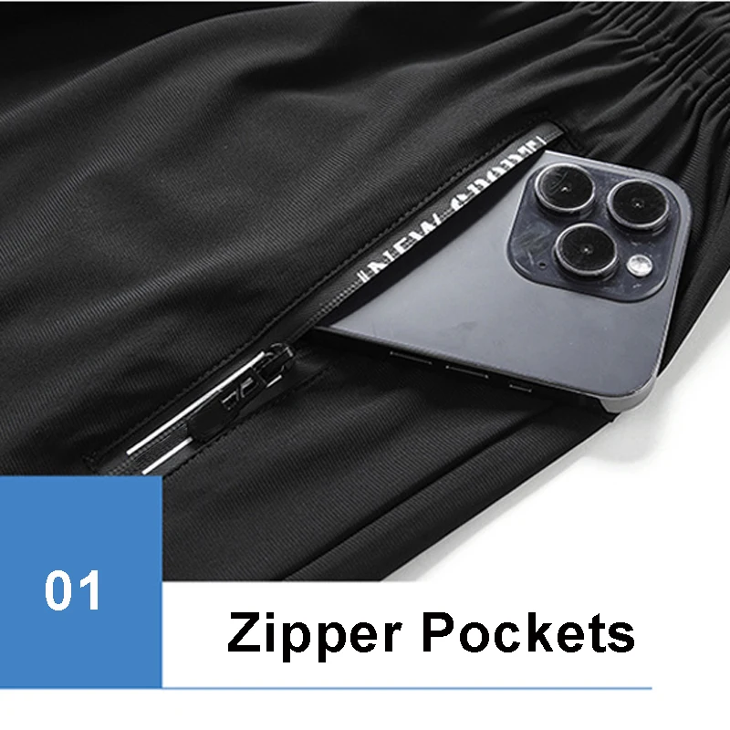 Newest Summer Shorts Men Gym Sport Running Fitness Workout Man Short Pants Breathable Quick-drying Drawstring Men's Shorts Black